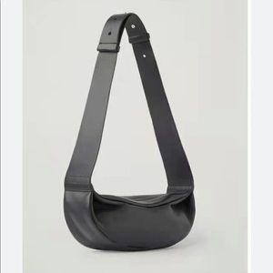 COS leather crossbody banana bag